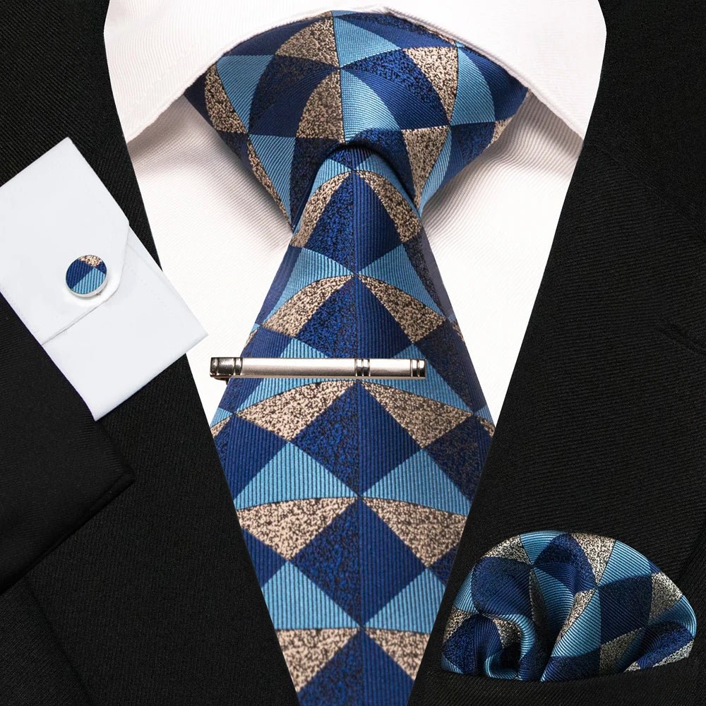 4 - Piece Silk Men's Tie Set – Perfect for Weddings or Just to Look Sharp - My Wear Clothing Co