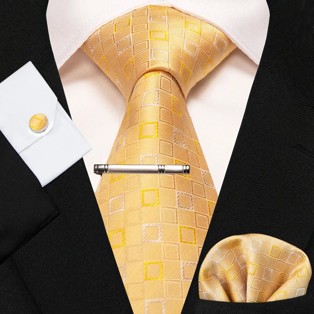 4 - Piece Silk Men's Tie Set – Perfect for Weddings or Just to Look Sharp - My Wear Clothing Co