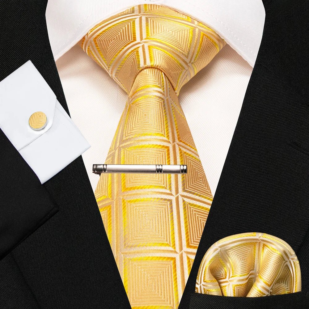 4 - Piece Silk Men's Tie Set – Perfect for Weddings or Just to Look Sharp - My Wear Clothing Co