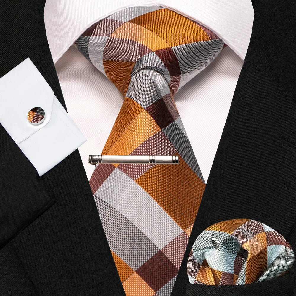 4 - Piece Silk Men's Tie Set – Perfect for Weddings or Just to Look Sharp - My Wear Clothing Co
