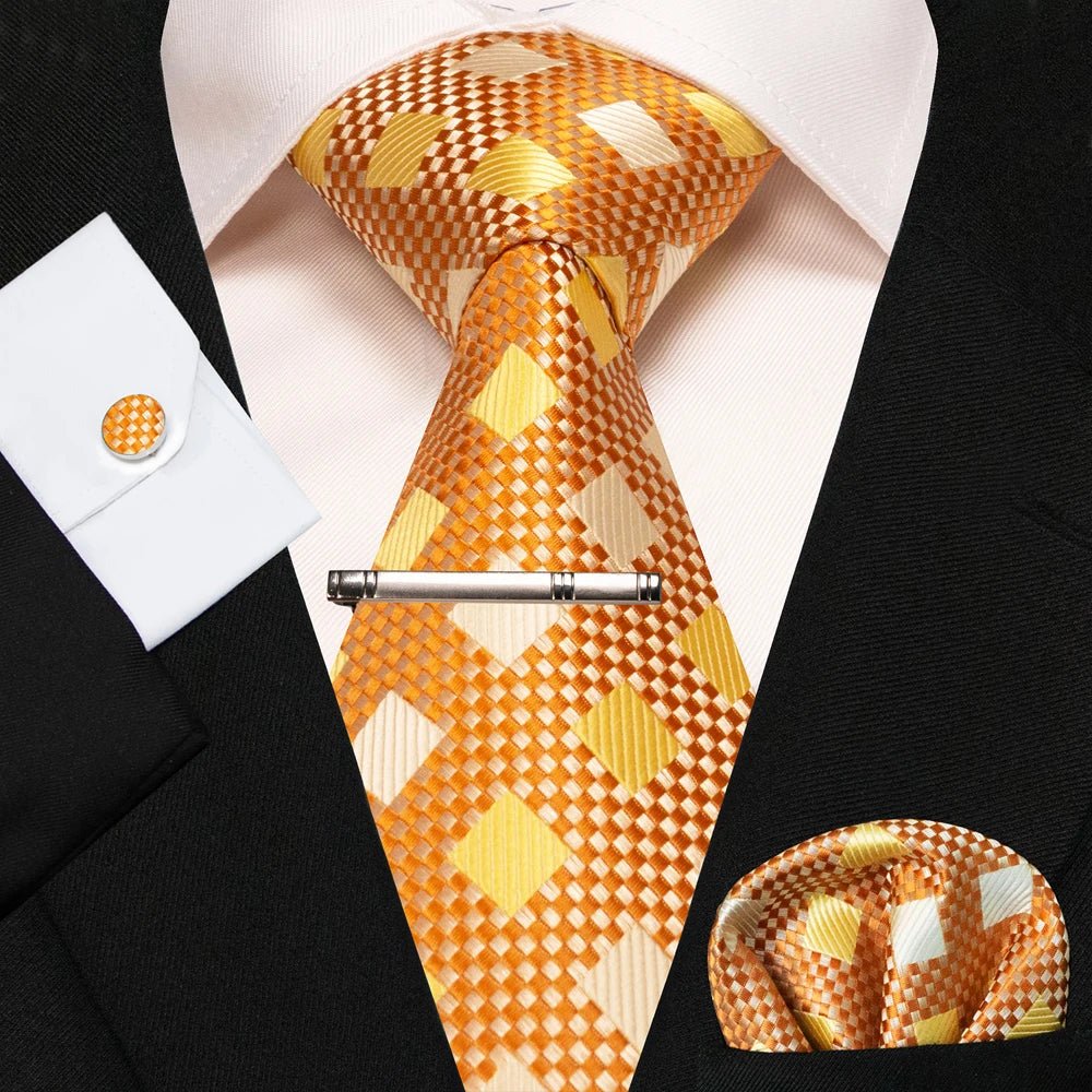 4 - Piece Silk Men's Tie Set – Perfect for Weddings or Just to Look Sharp - My Wear Clothing Co