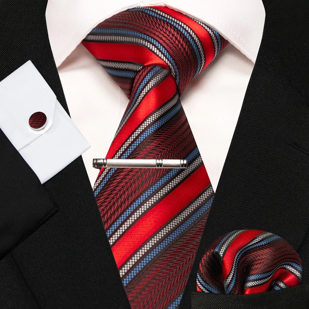 4 - Piece Silk Men's Tie Set – Perfect for Weddings or Just to Look Sharp - My Wear Clothing Co