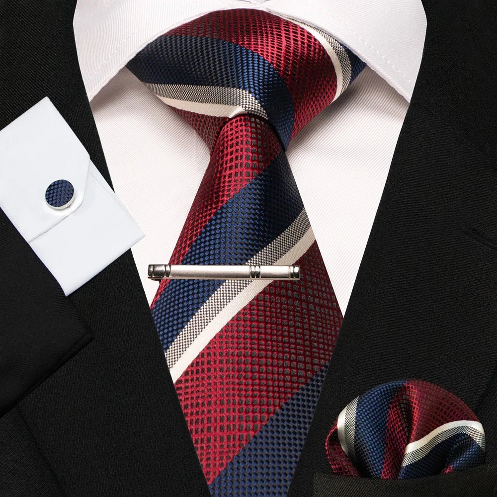 4 - Piece Silk Men's Tie Set – Perfect for Weddings or Just to Look Sharp - My Wear Clothing Co