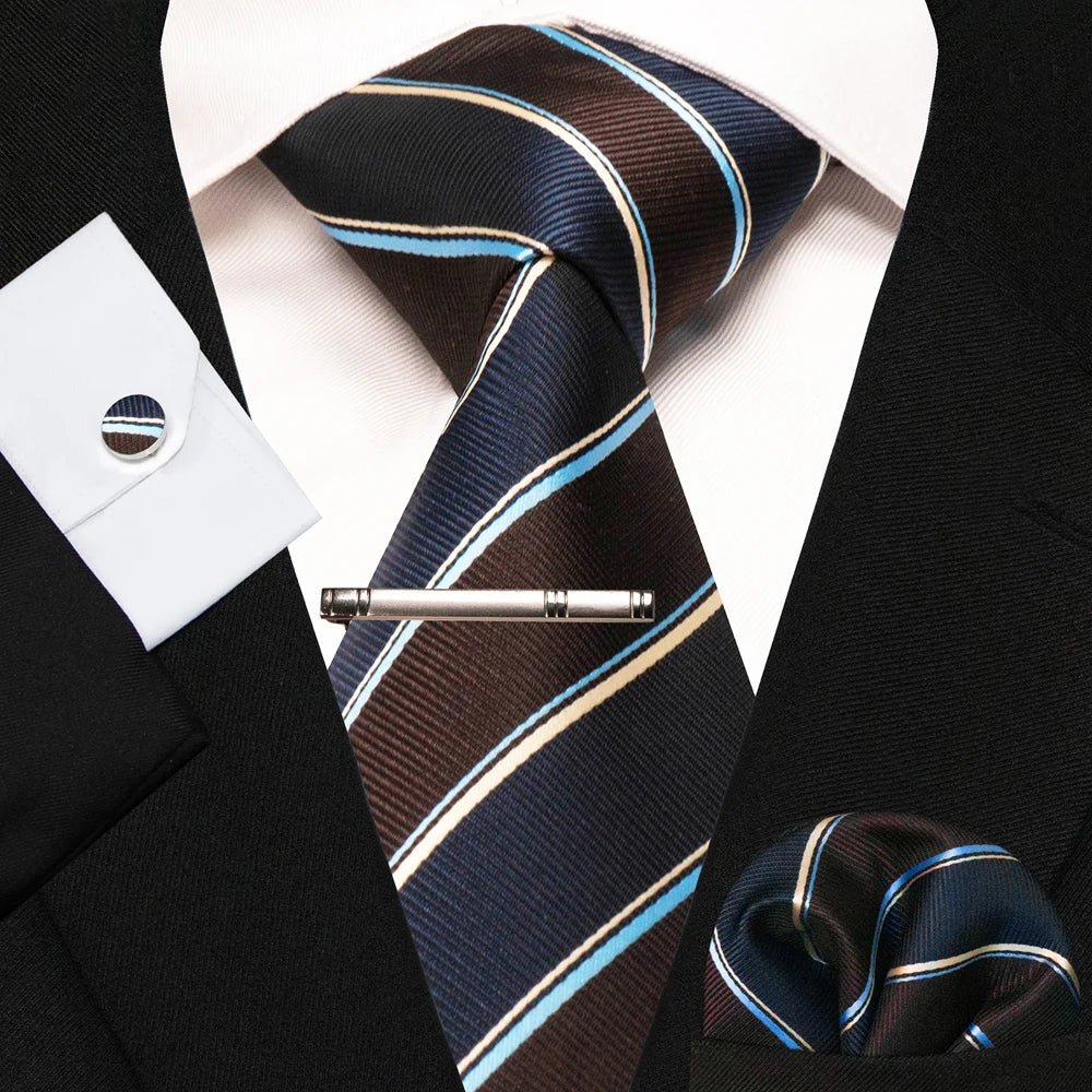 4 - Piece Silk Men's Tie Set – Perfect for Weddings or Just to Look Sharp - My Wear Clothing Co
