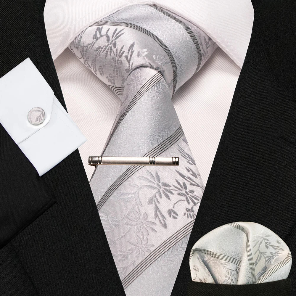 4 - Piece Silk Men's Tie Set – Perfect for Weddings or Just to Look Sharp - My Wear Clothing Co
