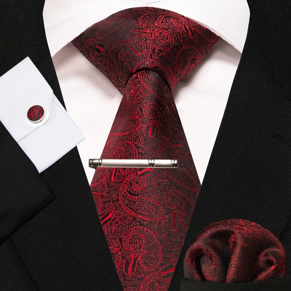 4 - Piece Silk Men's Tie Set – Perfect for Weddings or Just to Look Sharp - My Wear Clothing Co