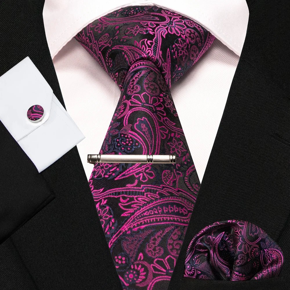4 - Piece Silk Men's Tie Set – Perfect for Weddings or Just to Look Sharp - My Wear Clothing Co