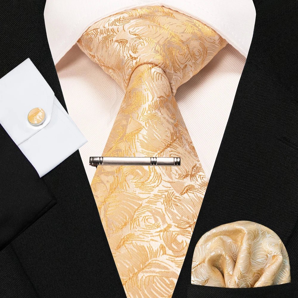 4 - Piece Silk Men's Tie Set – Perfect for Weddings or Just to Look Sharp - My Wear Clothing Co