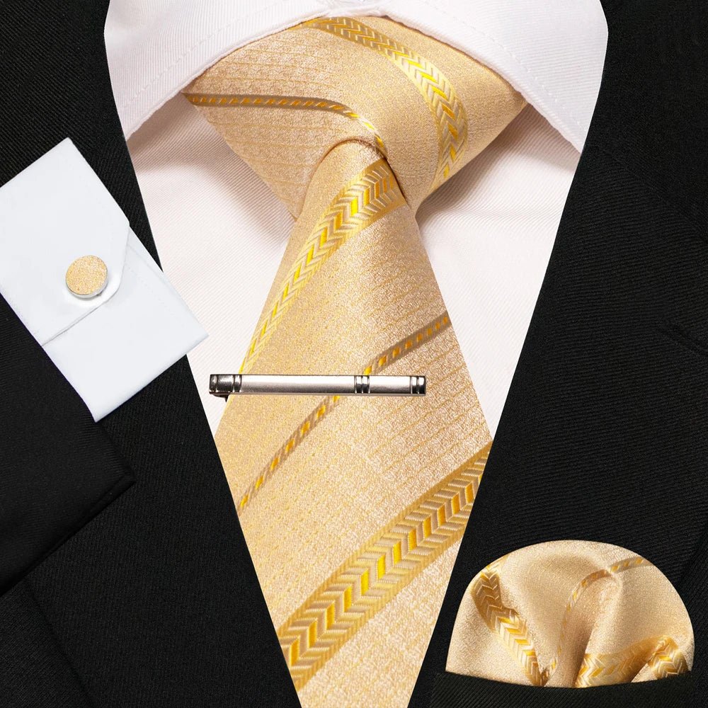 4 - Piece Silk Men's Tie Set – Perfect for Weddings or Just to Look Sharp - My Wear Clothing Co