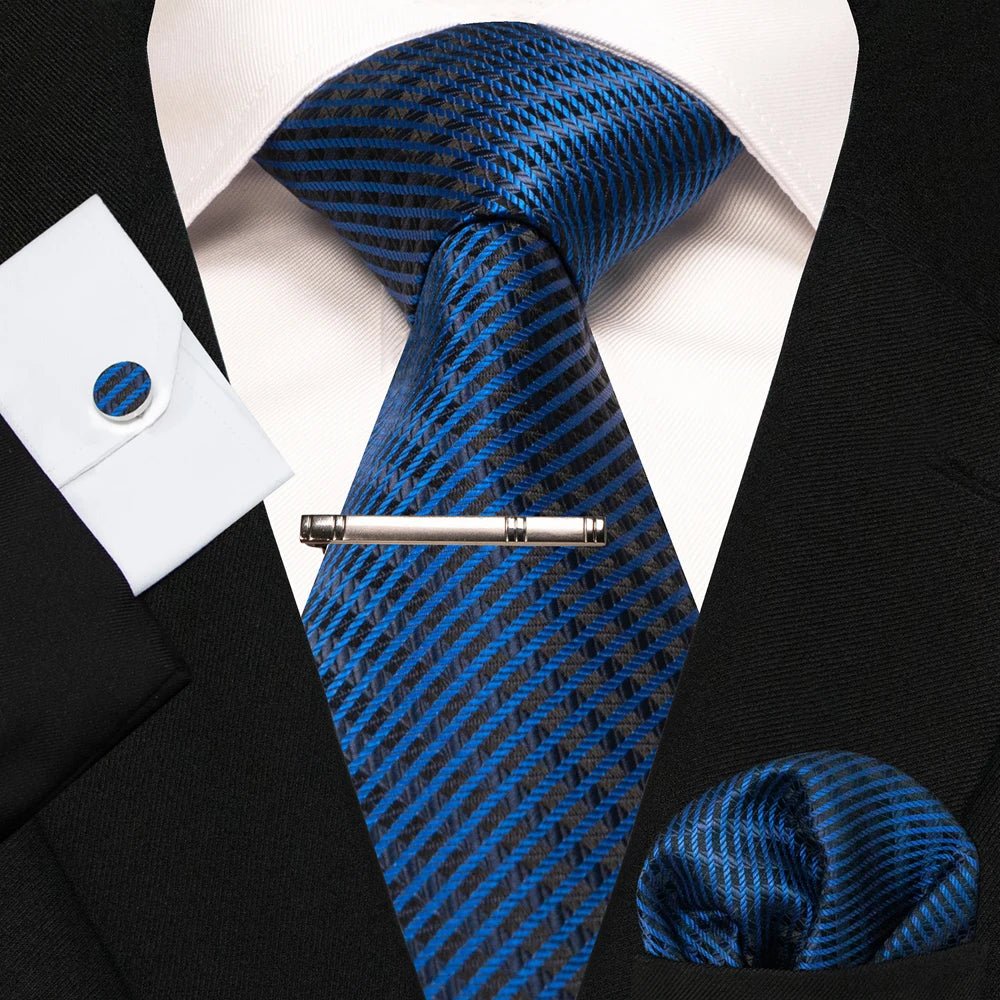4 - Piece Silk Men's Tie Set – Perfect for Weddings or Just to Look Sharp - My Wear Clothing Co