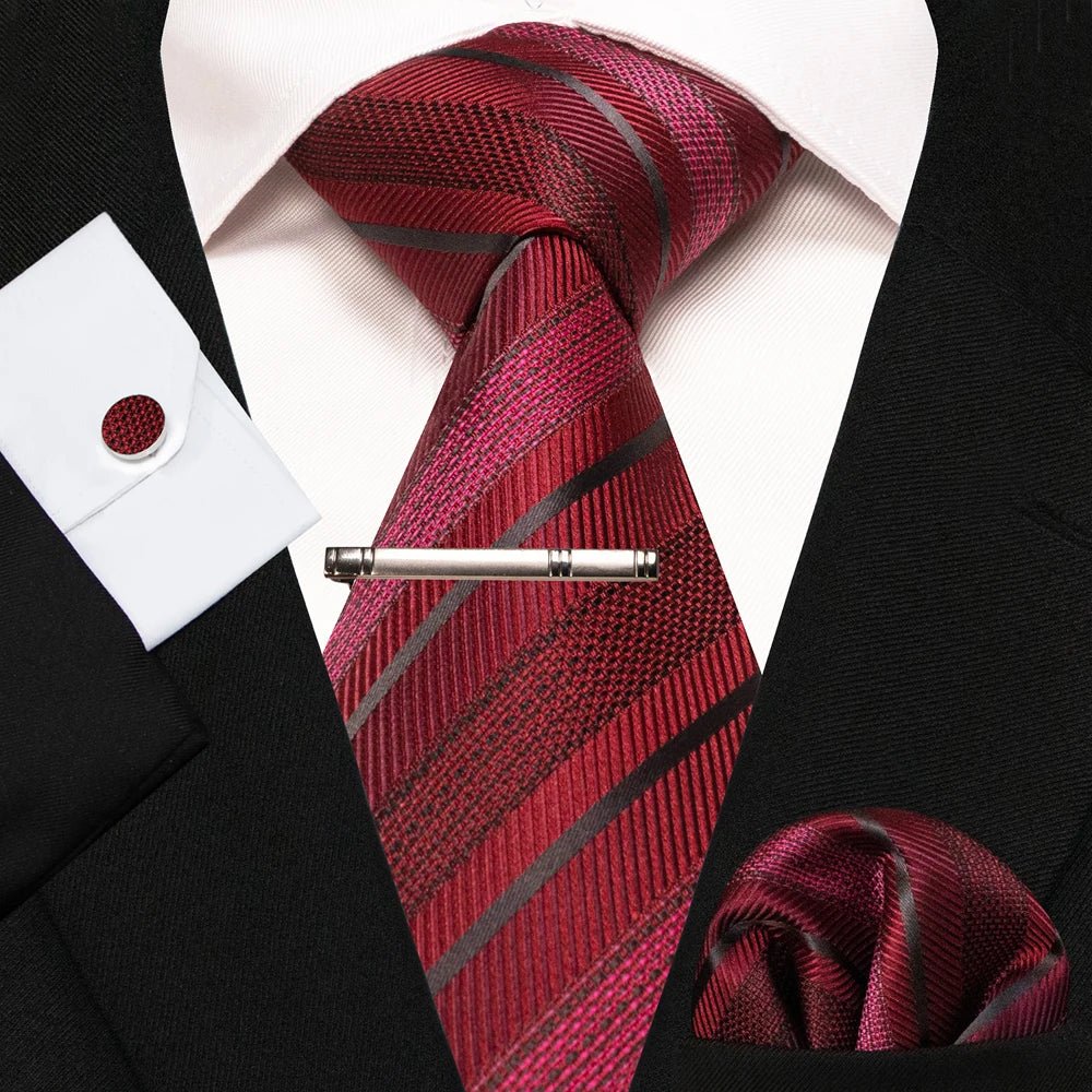 4 - Piece Silk Men's Tie Set – Perfect for Weddings or Just to Look Sharp - My Wear Clothing Co