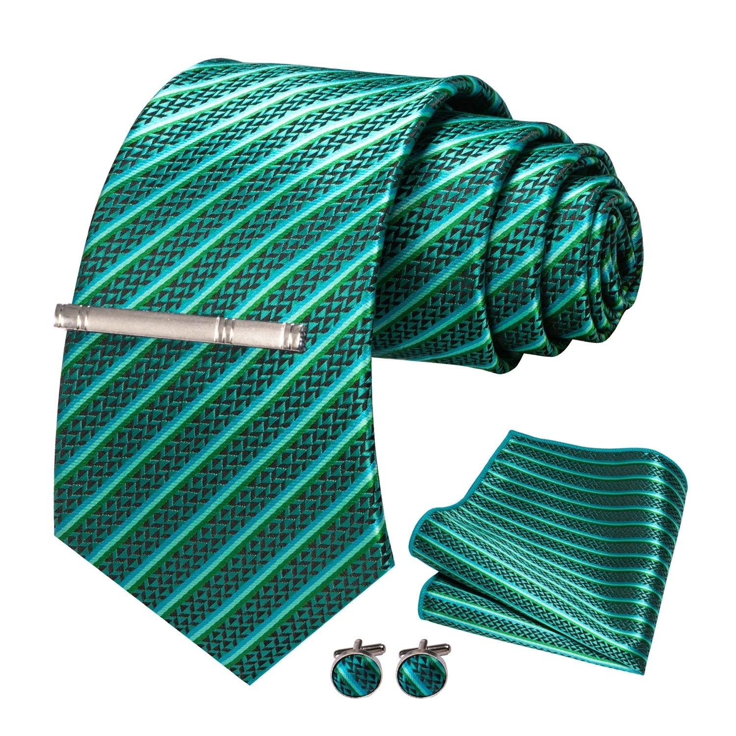 4 - Piece Silk Men's Tie Set – Perfect for Weddings or Just to Look Sharp - My Wear Clothing Co