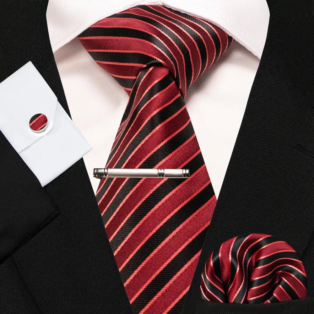 4 - Piece Silk Men's Tie Set – Perfect for Weddings or Just to Look Sharp - My Wear Clothing Co