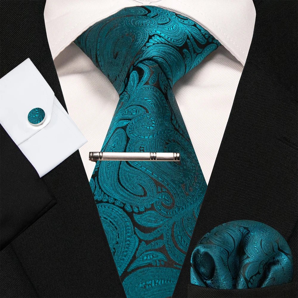 4 - Piece Silk Men's Tie Set – Perfect for Weddings or Just to Look Sharp - My Wear Clothing Co