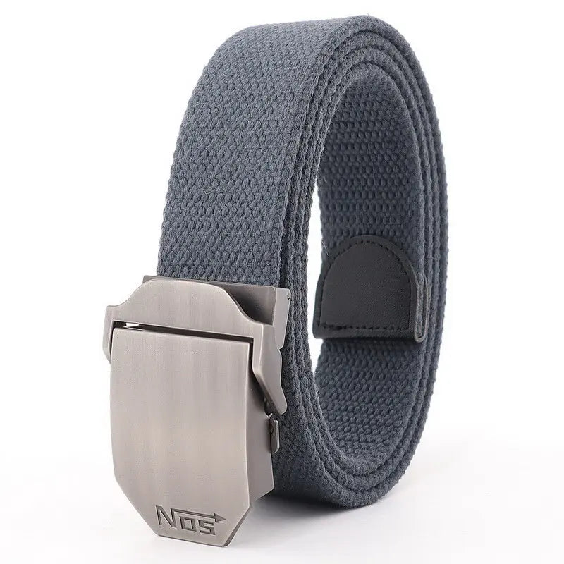 Mens Metal Slide Buckle Waist Belts Breathable Canvas Army Military NOS Concise Fashion Unisex Jeans Accessories Women Leisure