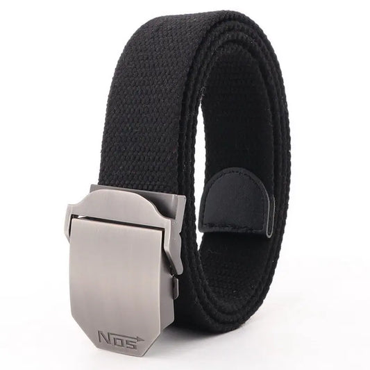 Mens Metal Slide Buckle Waist Belts Breathable Canvas Army Military NOS Concise Fashion Unisex Jeans Accessories Women Leisure