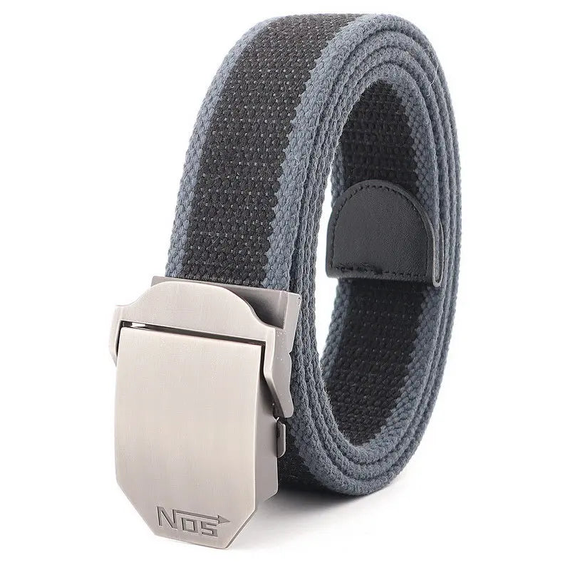 Mens Metal Slide Buckle Waist Belts Breathable Canvas Army Military NOS Concise Fashion Unisex Jeans Accessories Women Leisure