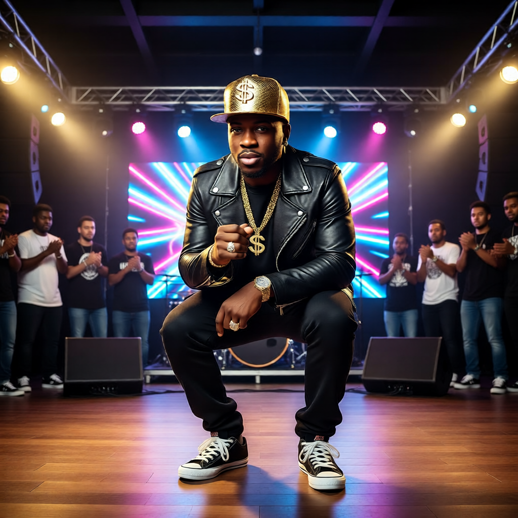 Hip-Hop Break Dancing Cap – Metallic Dollar Style