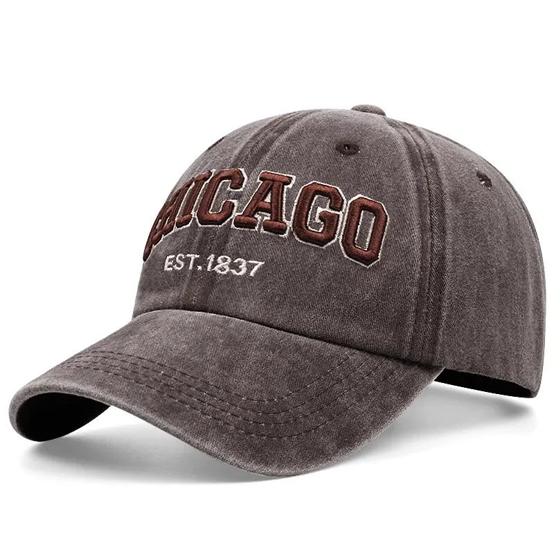 CHICAGO Letter Baseball Cap – Casual Comfort, All-Season Style