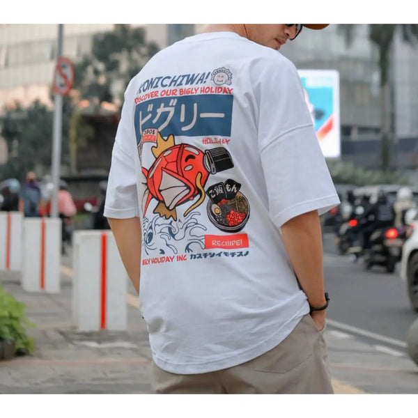 Men's Japanese Kanji Graphic T-Shirt - Harajuku Streetwear