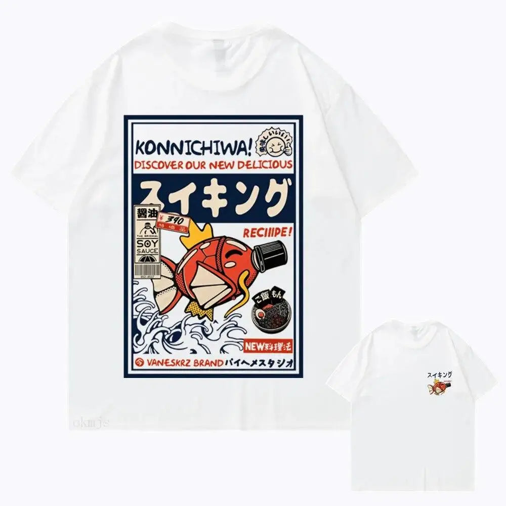 Men's Japanese Kanji Graphic T-Shirt - Harajuku Streetwear