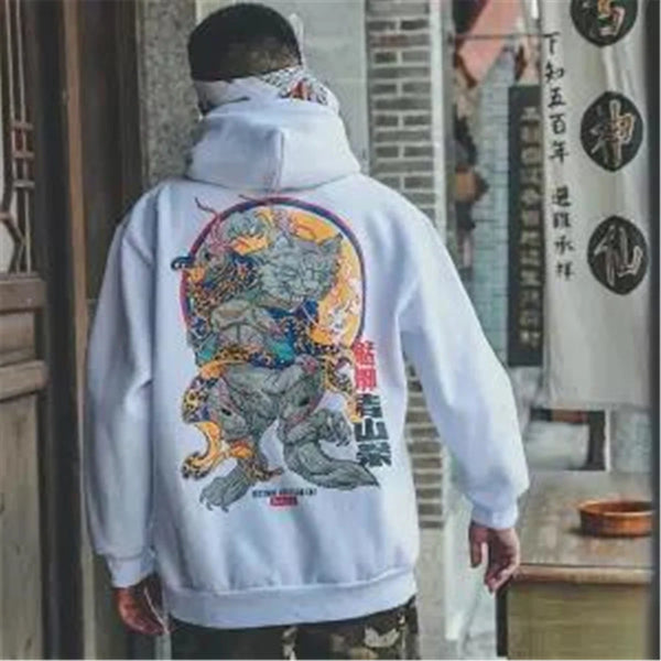 Men's Wisdom Japanese Casual Loose Hoodie