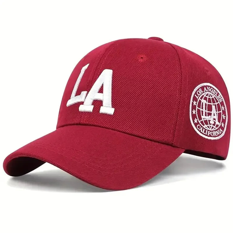 Casual Hats Sunscreen Hat LA Letter Embroidery Snapback Baseball Caps Spring and Autumn Outdoor Adjustable