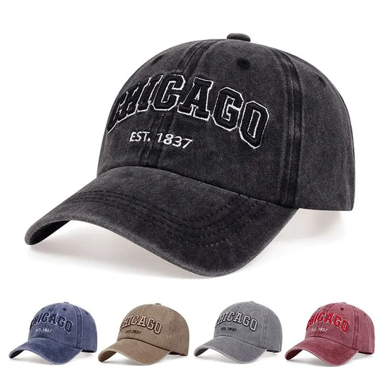 CHICAGO Letter Baseball Cap – Casual Comfort, All-Season Style