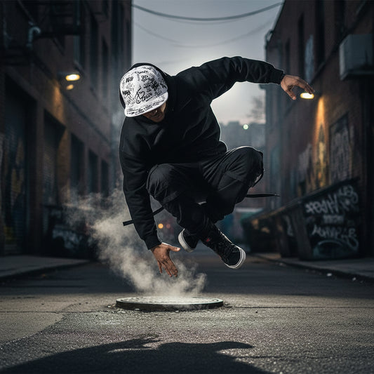 Men's Letter Graffiti Hip-Hop Baseball Cap - Adjustable Streetwear Hat