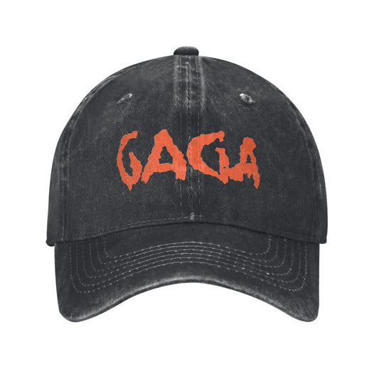 Lady Gaga  MAYHEM GAGA Logo Men Women Baseball Caps  Distressed Washed Caps Hat Vintage Outdoor Running Golf Gift Snapback Hat