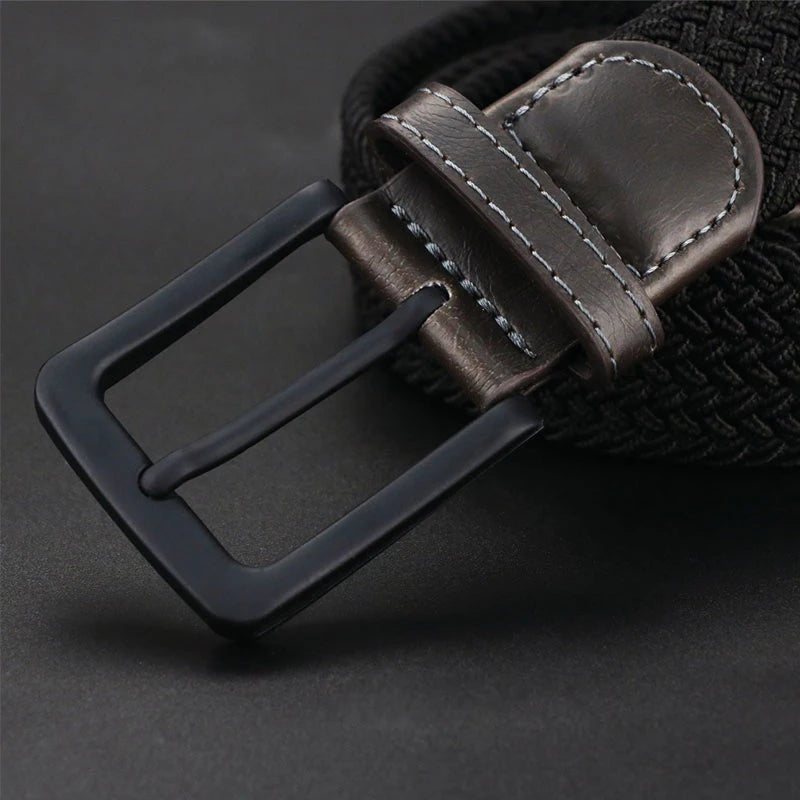 Canvas Belts for Men Fashion Metal Pin Buckle Military Tactical Strap Male Elastic Belt for Pants Jeans