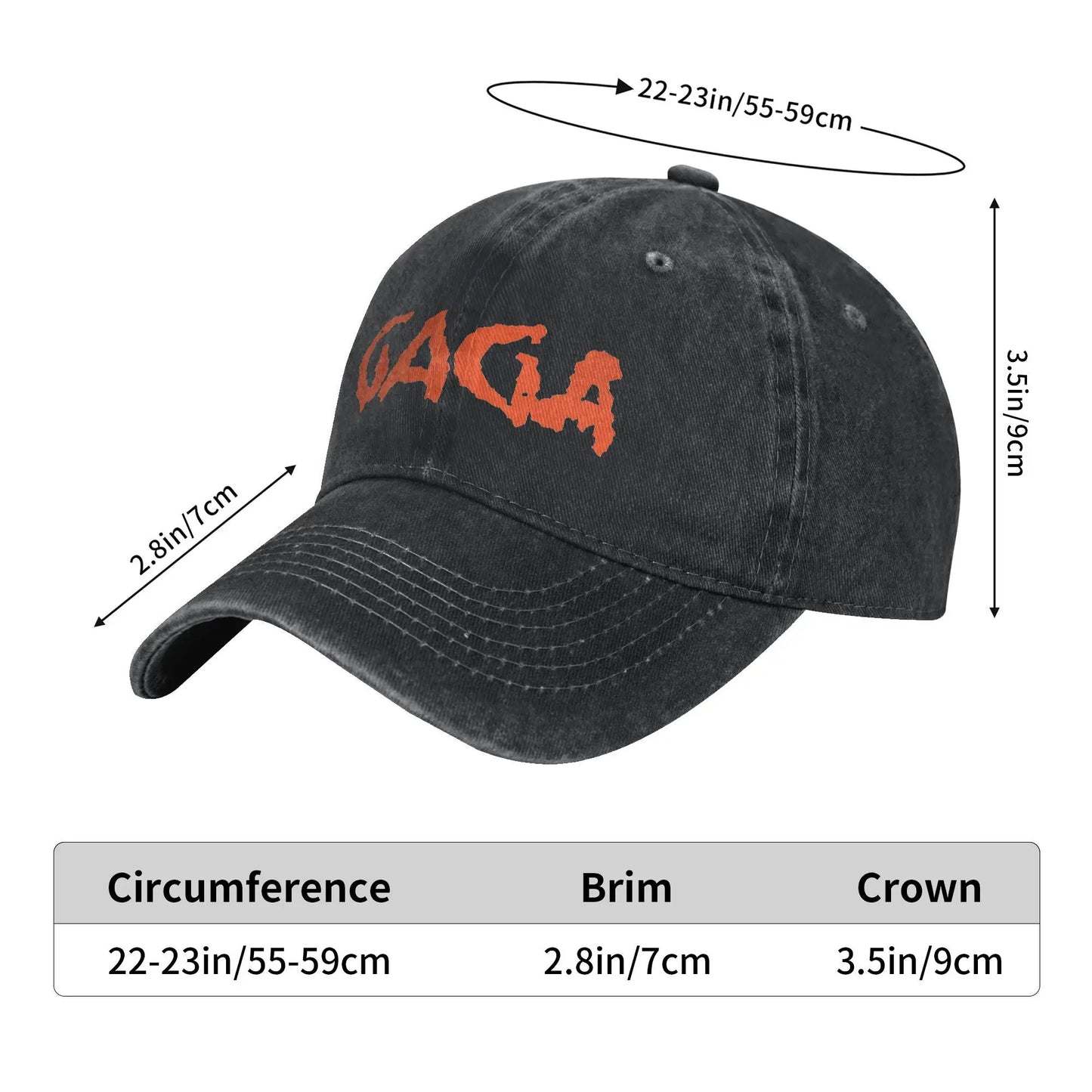 Lady Gaga  MAYHEM GAGA Logo Men Women Baseball Caps  Distressed Washed Caps Hat Vintage Outdoor Running Golf Gift Snapback Hat