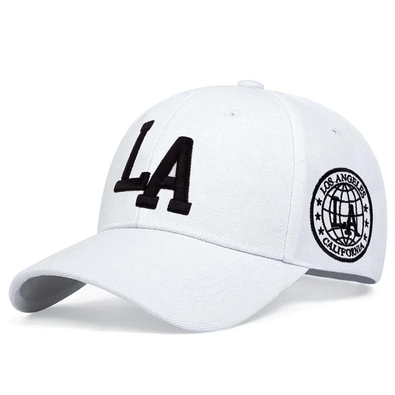 Casual Hats Sunscreen Hat LA Letter Embroidery Snapback Baseball Caps Spring and Autumn Outdoor Adjustable