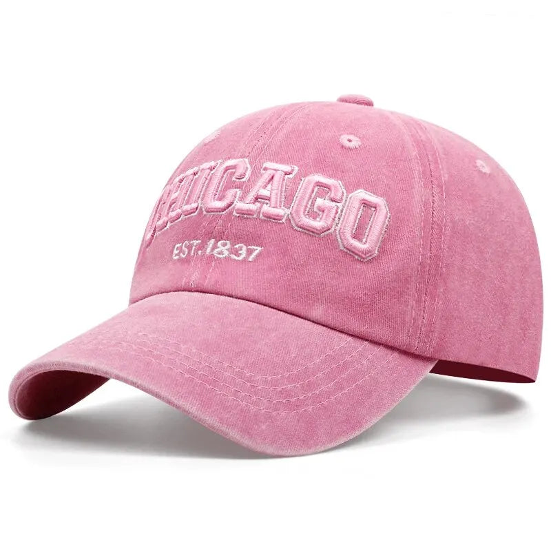 CHICAGO Letter Baseball Cap – Casual Comfort, All-Season Style