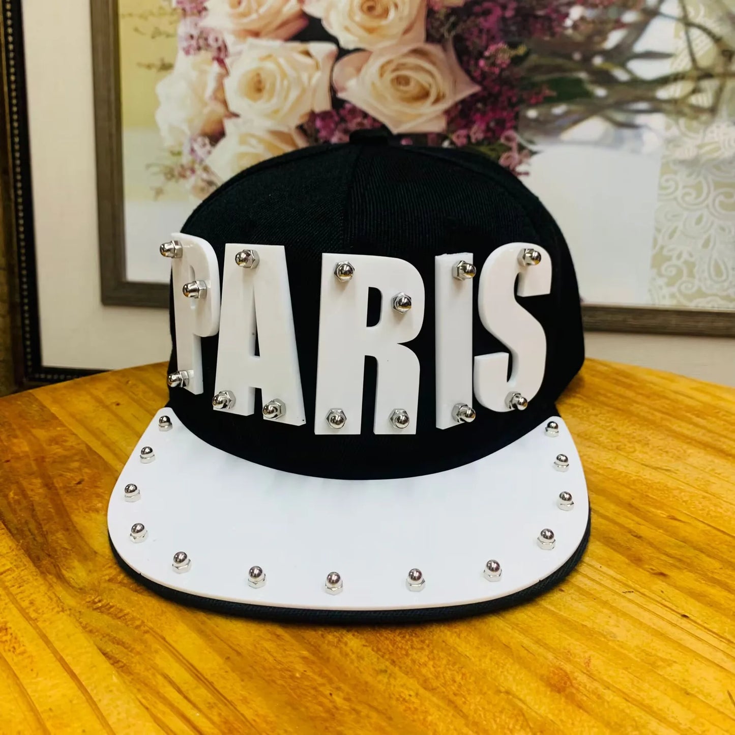 Men's KISS Sequin Letter Hip-Hop Cap - Adjustable Streetwear Hat