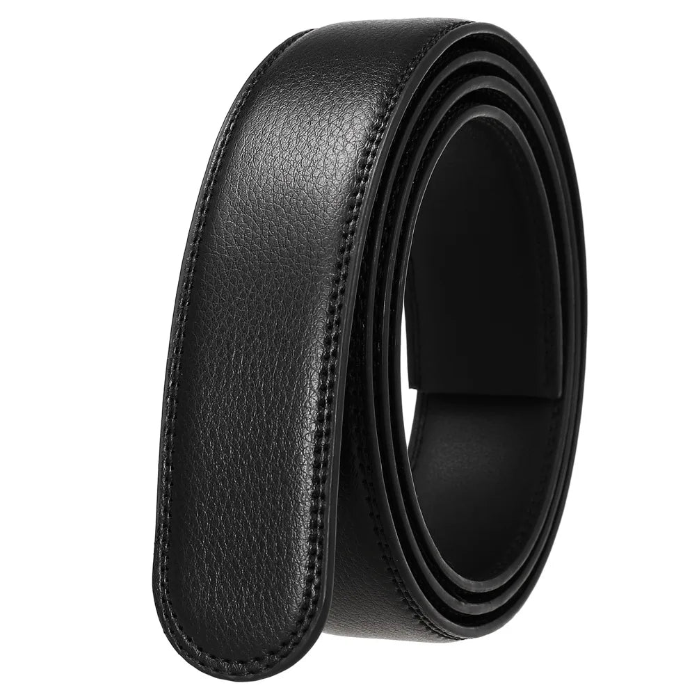 Genuine Leather Belts Without Buckle for Men Women High Quality Male Jeans Belt No Buckle for Automatic Buckle Red Blue White