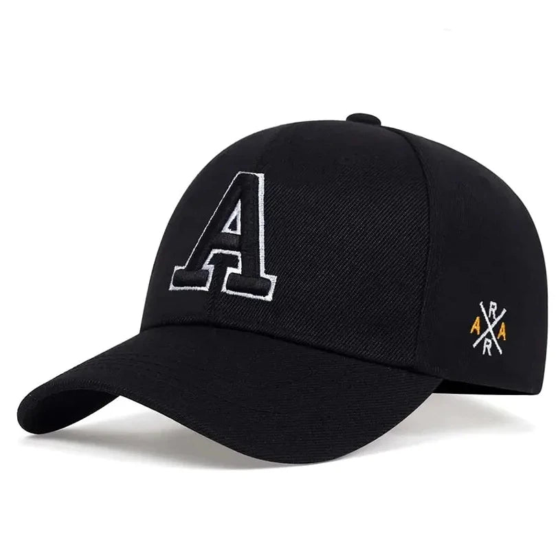 A Letter Side AR Embroidery Baseball Cap - My Wear Clothing Co