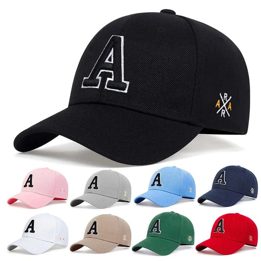 A Letter Side AR Embroidery Baseball Cap - My Wear Clothing Co