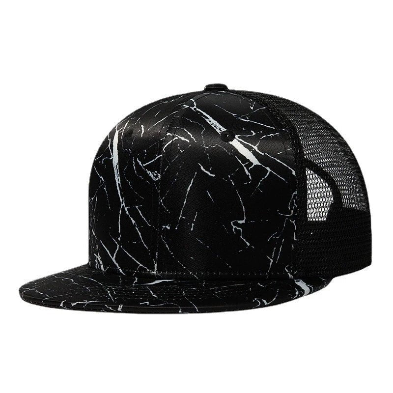 Black and White Print Flat Brim Cap – Hip Hop Heat - My Wear Clothing Co