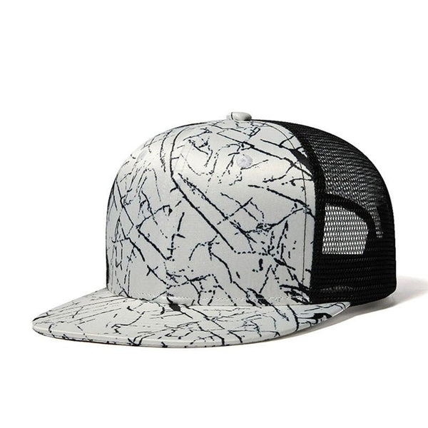 Black and White Print Flat Brim Cap – Hip Hop Heat - My Wear Clothing Co