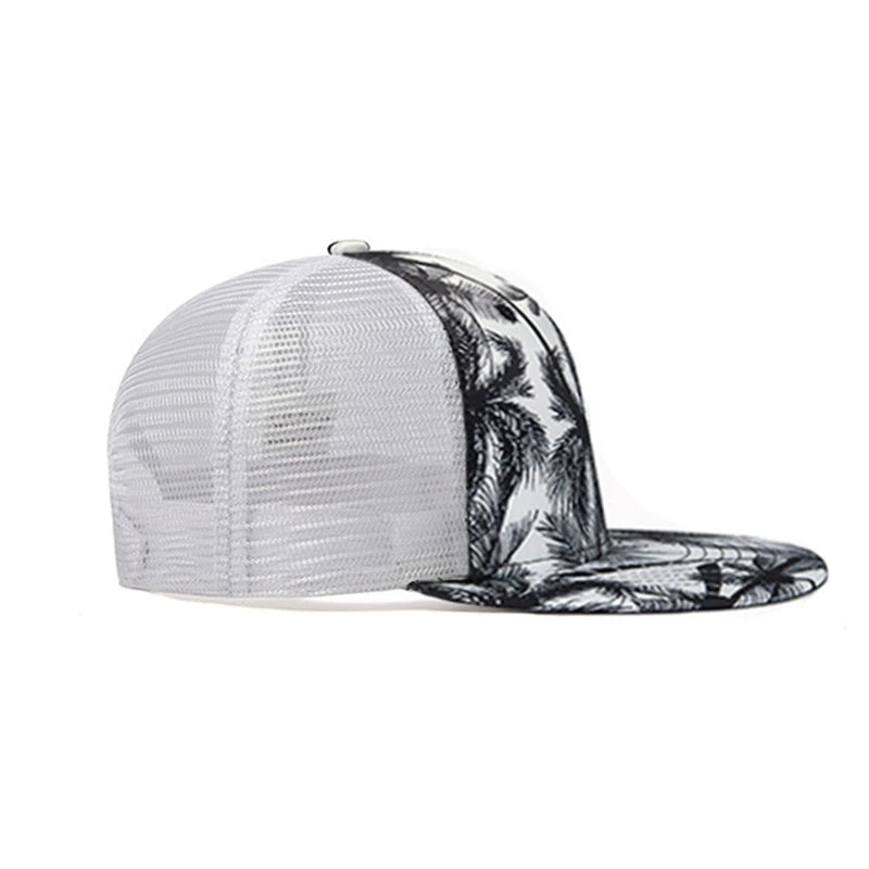 Black and White Print Flat Brim Cap – Hip Hop Heat - My Wear Clothing Co
