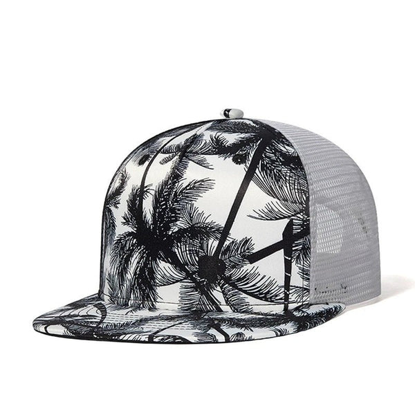 Black and White Print Flat Brim Cap – Hip Hop Heat - My Wear Clothing Co