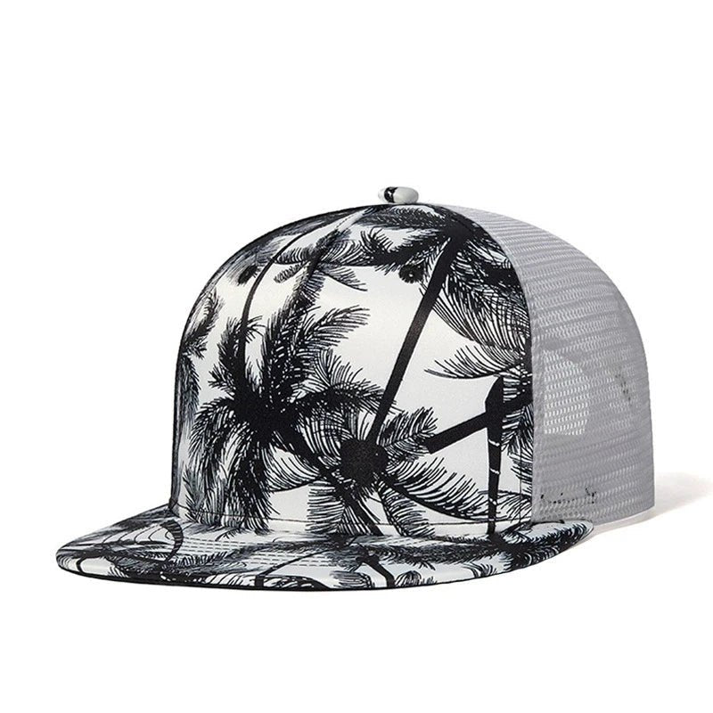 Black and White Print Flat Brim Cap – Hip Hop Heat - My Wear Clothing Co