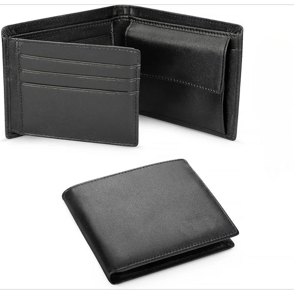 Classic Black Leather Wallet – Slim, Solid, Built for the Grind - My Wear Clothing Co