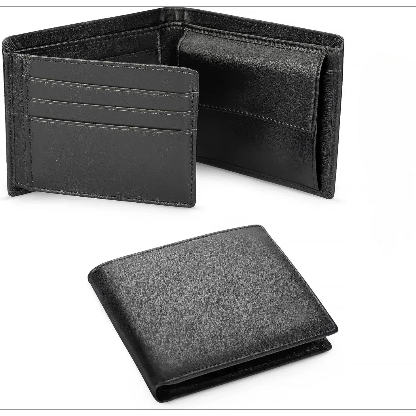 Classic Black Leather Wallet – Slim, Solid, Built for the Grind - My Wear Clothing Co