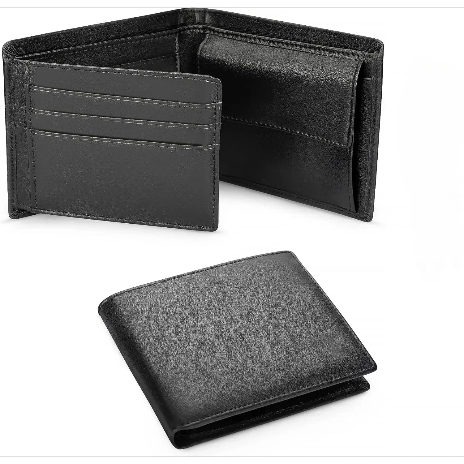 Classic Black Leather Wallet – Slim, Solid, Built for the Grind - My Wear Clothing Co