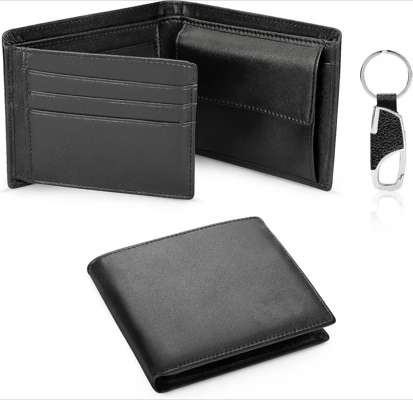 Classic Black Leather Wallet – Slim, Solid, Built for the Grind - My Wear Clothing Co
