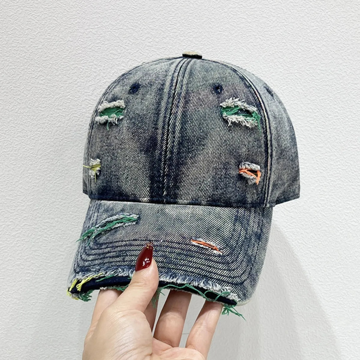 Distressed Adjustable Baseball Cap - My Wear Clothing Co