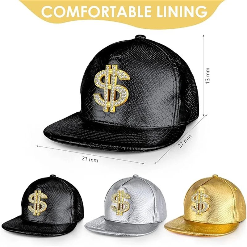 Hip - Hop Break Dancing Cap – Metallic Dollar Style - My Wear Clothing Co