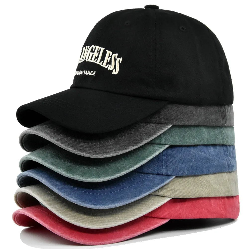 Los Angeless Vintage Washed Baseball Cap – Unisex Hip - Hop Style with Sun Protection - My Wear Clothing Co